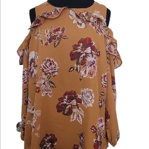 Golden floral shirt